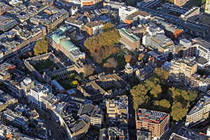 Aerial view of the Charterhouse Square site.